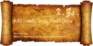 Körmöczy Zsófia névjegykártya